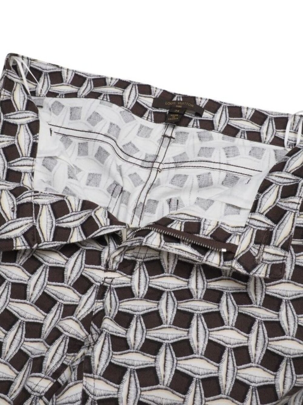 Louis Vuitton Pants Size 34 all Over Patterned Straight Stretch Cropped - Picture 5 of 11